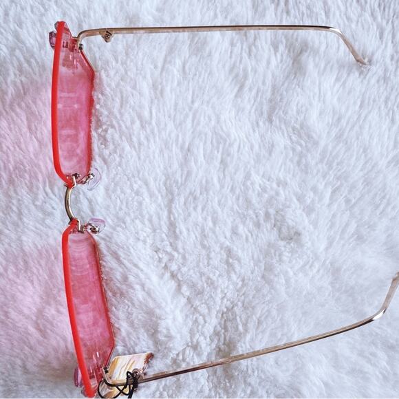 Nora Pink Square Sunglasses - Picture 5 of 13